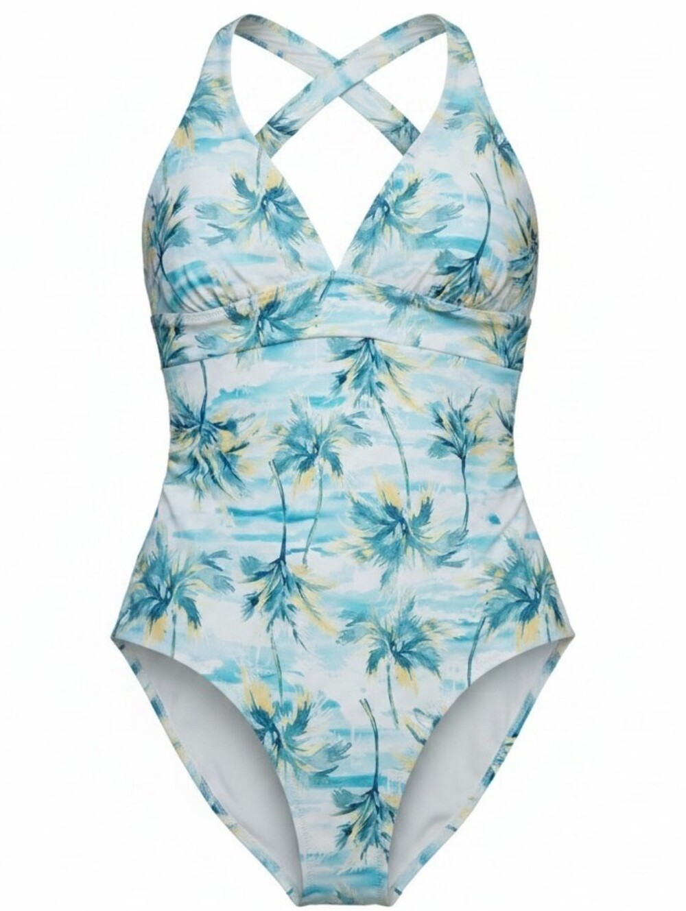 OLD NAVY | NWT Tropical Palm Print One‎ Piece Swimsuit Cutout Tie Back | XL